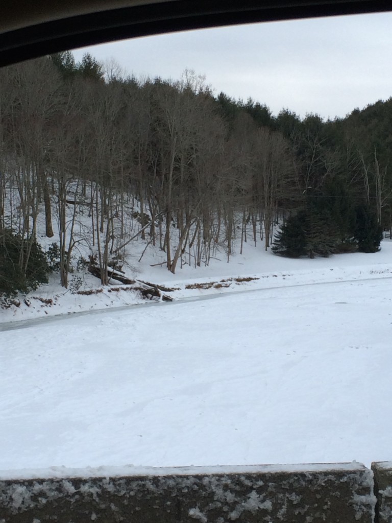 Another view of the New River on ice