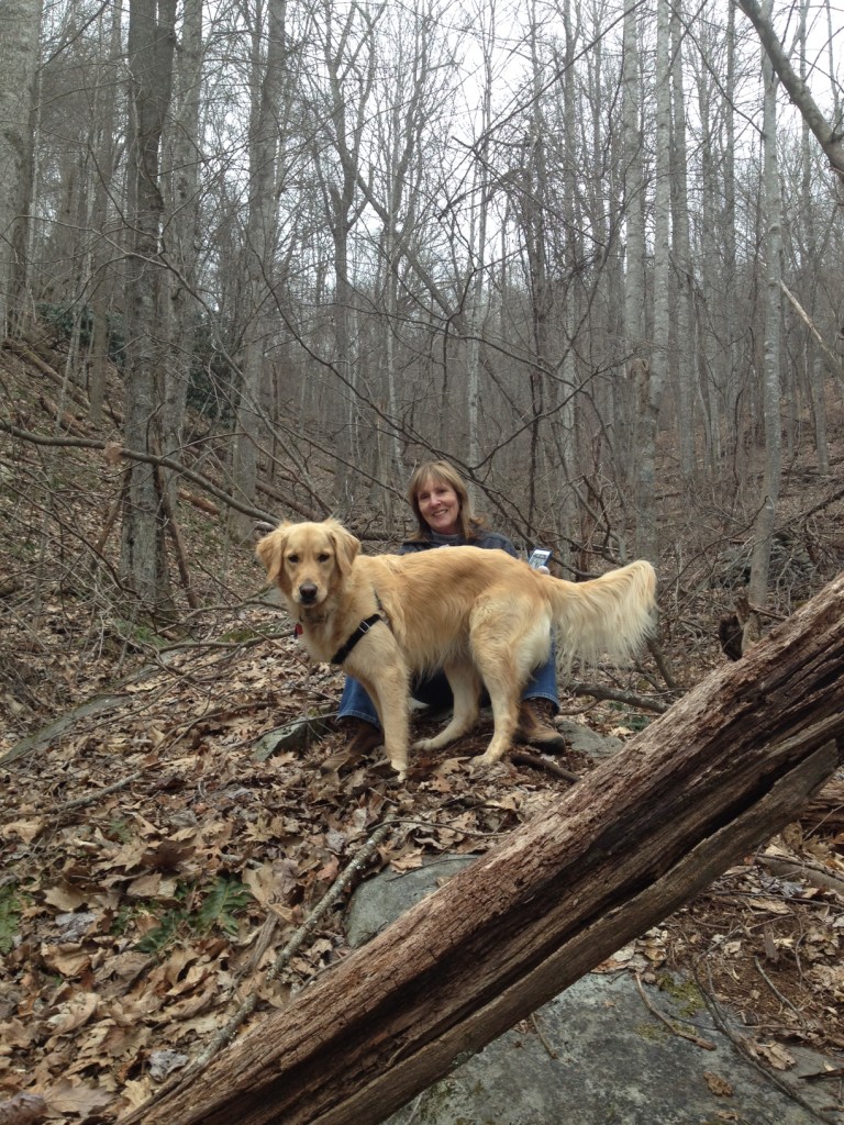 This is our Golden Riley, and myself.  